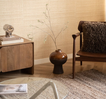 Large Deco Vase Drip Brown - Things I Like Things I Love