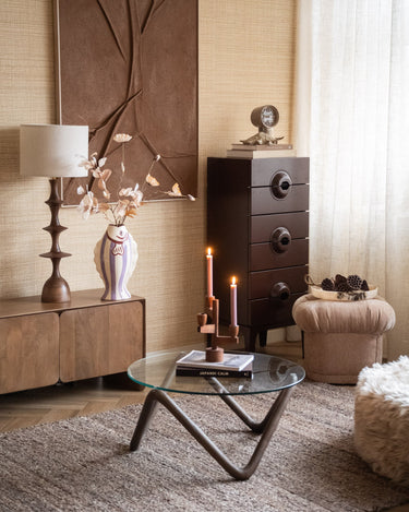 Large Deco Vase Fish Lila Stripe - Things I Like Things I Love