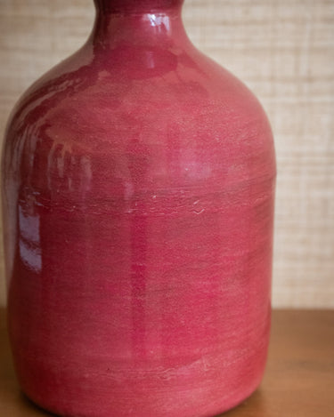 Large Deco Vase Metal Burgundy - Things I Like Things I Love