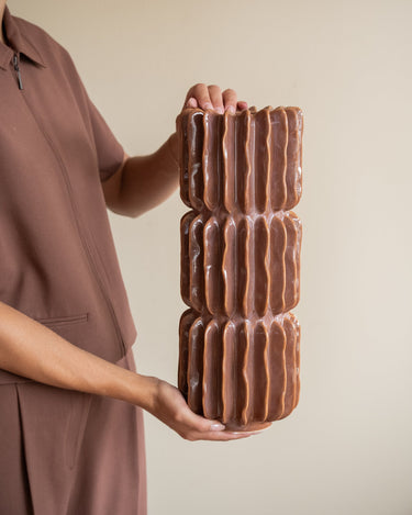 Large Deco Vase Pillar Terra - Things I Like Things I Love