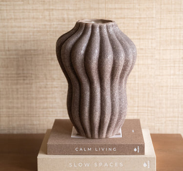 Large Deco Vase Serra Brown - Things I Like Things I Love