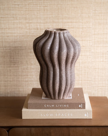 Large Deco Vase Serra Brown - Things I Like Things I Love