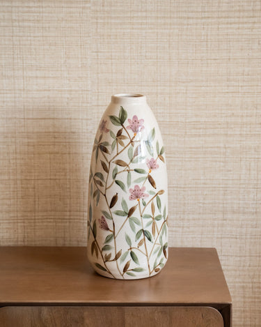Large Hand - painted Deco Vase Sakura Flowers - Things I Like Things I Love