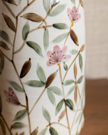 Large Hand - painted Deco Vase Sakura Flowers - Things I Like Things I Love