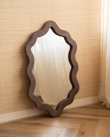 Large Mirror Ralph Wavy Brown - Things I Like Things I Love