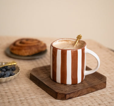 Large Mug Mykonos Rust Stripe - Things I Like Things I Love