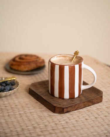 Large Mug Mykonos Rust Stripe - Things I Like Things I Love
