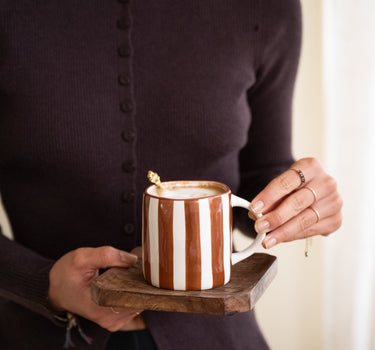 Large Mug Mykonos Rust Stripe - Things I Like Things I Love