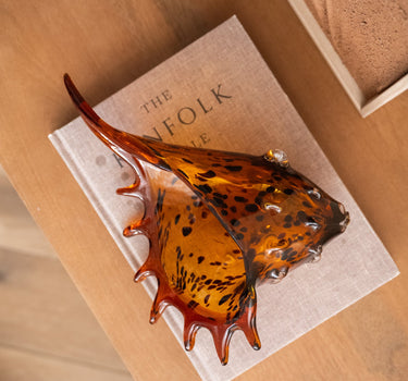 Large Ornament Shell Feline Glass - Things I Like Things I Love