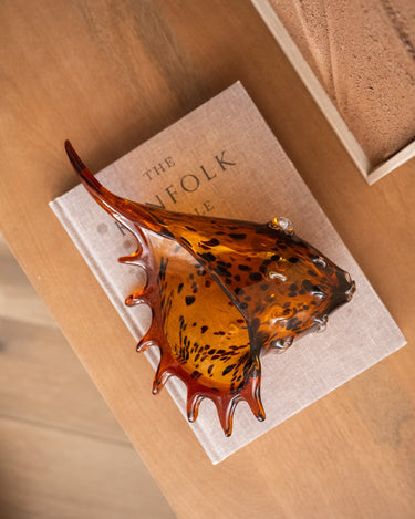 Large Ornament Shell Feline Glass - Things I Like Things I Love