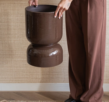 Large Planter Toval Brown - Things I Like Things I Love