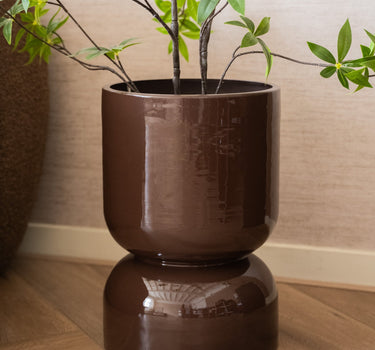 Large Planter Toval Brown - Things I Like Things I Love