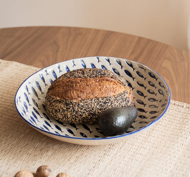 Large Serving Bowl Fish Blue - Things I Like Things I Love