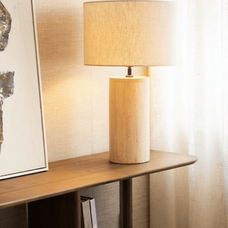 Large Table Lamp Amara Travertine - Things I Like Things I Love