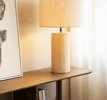 Large Table Lamp Amara Travertine - Things I Like Things I Love