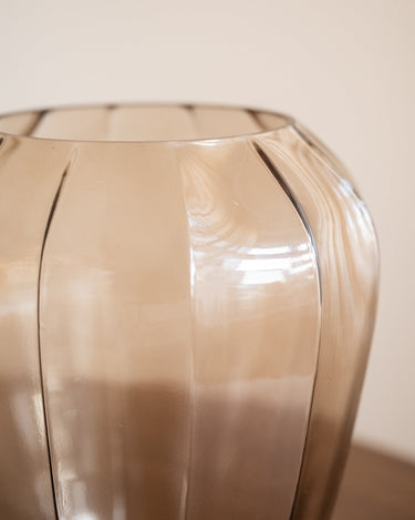 Large Vase Glass Brown - Things I Like Things I Love