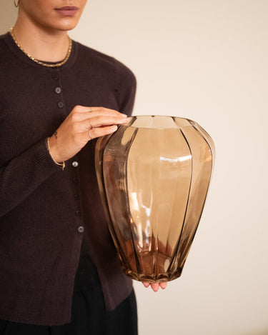 Large Vase Glass Brown - Things I Like Things I Love