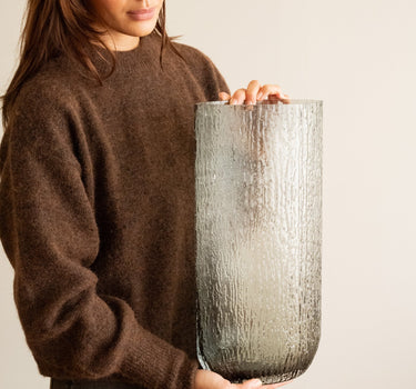 Large Vase Mila Glass Green - Things I Like Things I Love