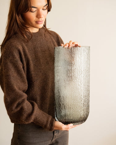 Large Vase Mila Glass Green - Things I Like Things I Love