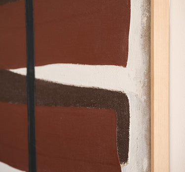 Large Wall Art Equa Beige/Burgundy - Things I Like Things I Love