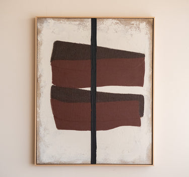 Large Wall Art Equa Beige/Burgundy - Things I Like Things I Love