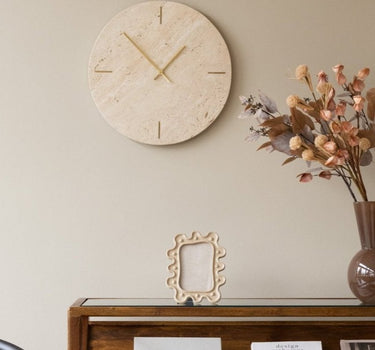 Large Wall Clock Travertine Sand - Things I Like Things I Love