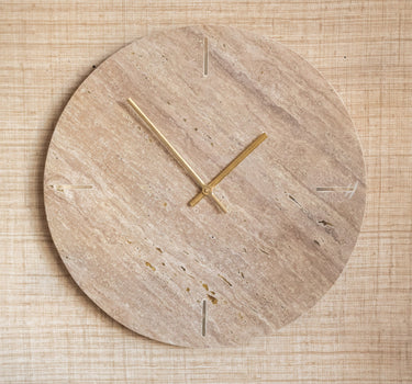 Large Wall Clock Travertine - Things I Like Things I Love
