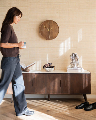 Large Wall Clock Veti Mango Wood - Things I Like Things I Love