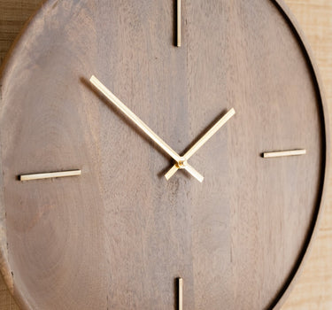 Large Wall Clock Veti Mango Wood - Things I Like Things I Love