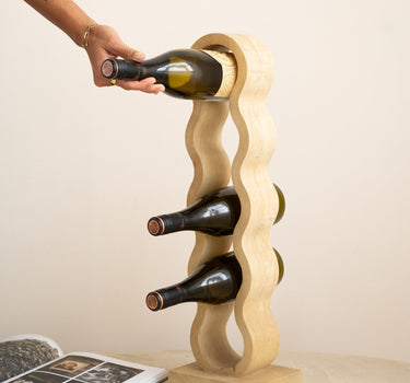 Large Wine Rack Edolo Natural Wood - Things I Like Things I Love