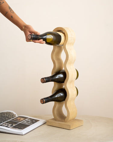 Large Wine Rack Edolo Natural Wood - Things I Like Things I Love