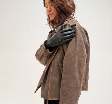 Leather Gloves Elly Black - Things I Like Things I Love