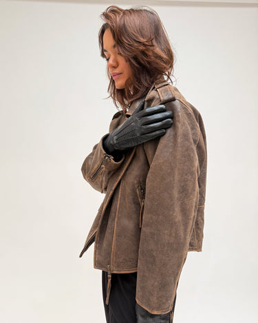 Leather Gloves Elly Black - Things I Like Things I Love