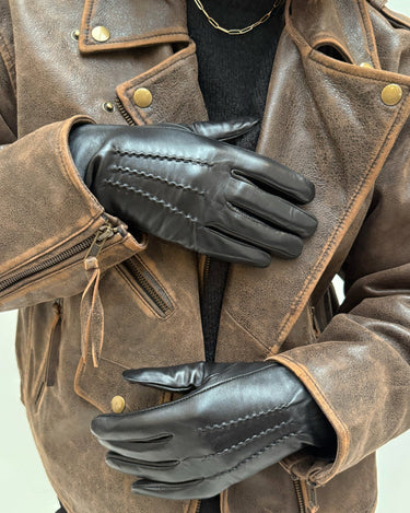 Leather Gloves Elly Black - Things I Like Things I Love