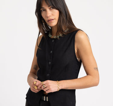 Leilani Waistcoat Black - Things I Like Things I Love