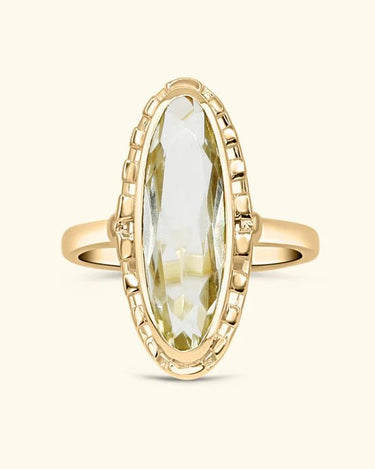 Lemon Topaz Ring Gold - Things I Like Things I Love