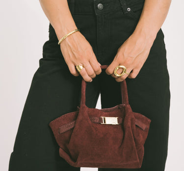 Leonie Belted Slouchy Bag Bordeaux - Things I Like Things I Love