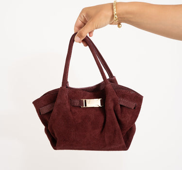 Leonie Belted Slouchy Bag Bordeaux - Things I Like Things I Love
