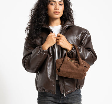 Leonie Belted Slouchy Bag Bruin - Things I Like Things I Love