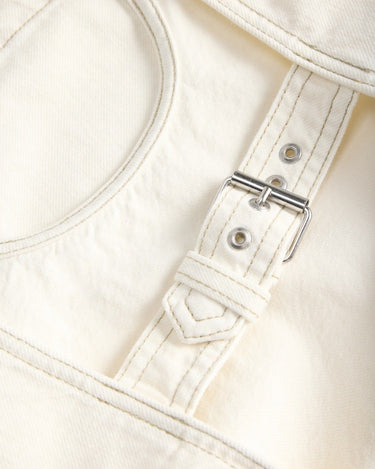 Liana Top Off - White Denim - Things I Like Things I Love
