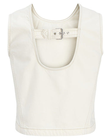 Liana Top Off - White Denim - Things I Like Things I Love