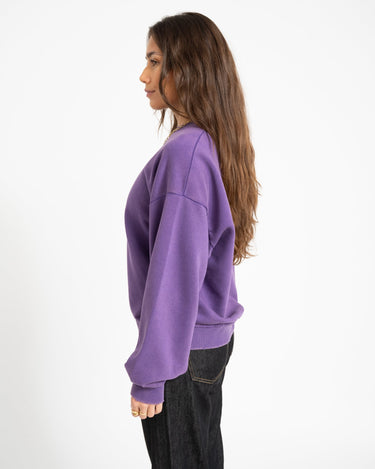 Lippa Loose Wash Crew Sweater Petunia - Things I Like Things I Love