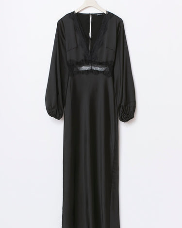 Longsleeve Maxi Dress Black - Things I Like Things I Love