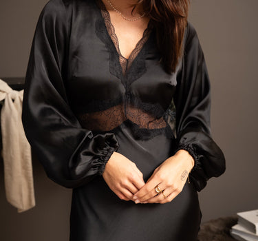 Longsleeve Maxi Dress Black - Things I Like Things I Love