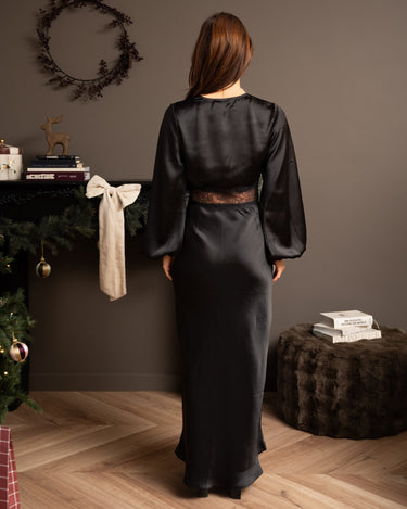 Longsleeve Maxi Dress Black - Things I Like Things I Love