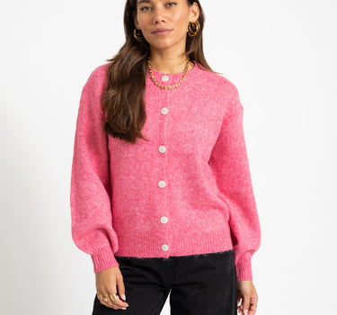 Lou Cardigan Knit Pink Power - Things I Like Things I Love