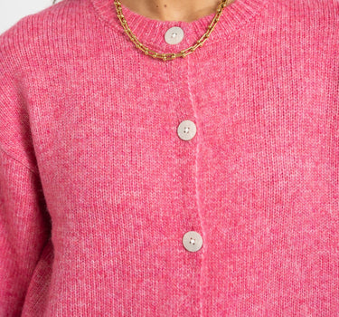 Lou Cardigan Knit Pink Power - Things I Like Things I Love