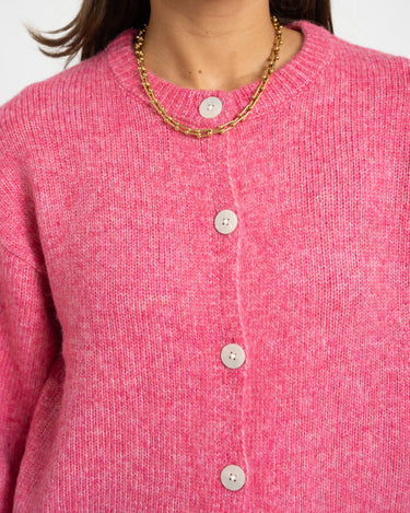 Lou Cardigan Knit Pink Power - Things I Like Things I Love
