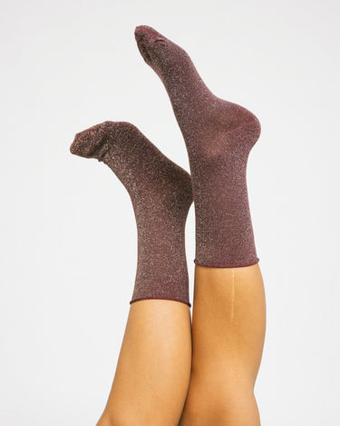 Lucinda Glitter Socks Grape Skin - Things I Like Things I Love
