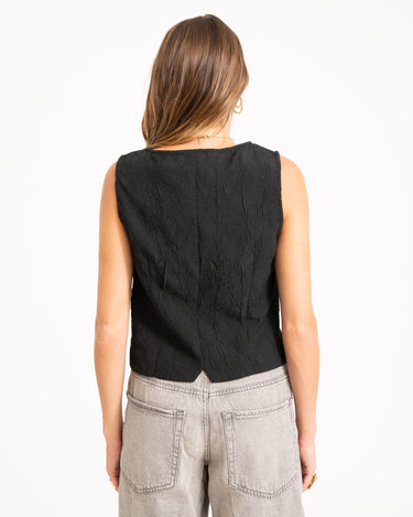 Lulu Structured Vest Black - Things I Like Things I Love